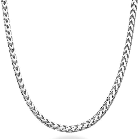 NEW Solid 925 Sterling Silver Franco Square Box Link Chain Necklace 26” - Picture 7 of 12
